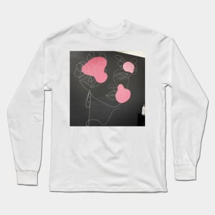 Continuous line painting Long Sleeve T-Shirt